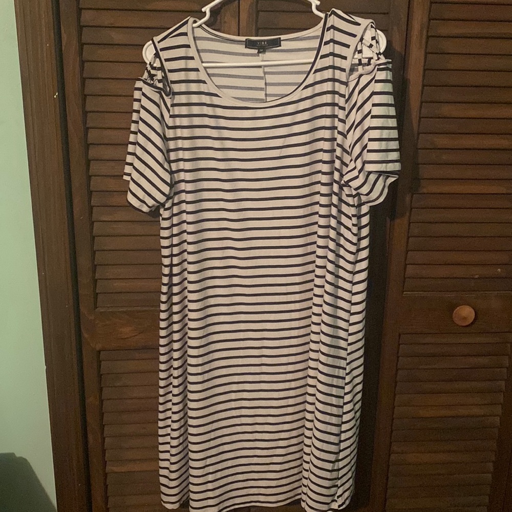 Super cute flowy cotton striped dress